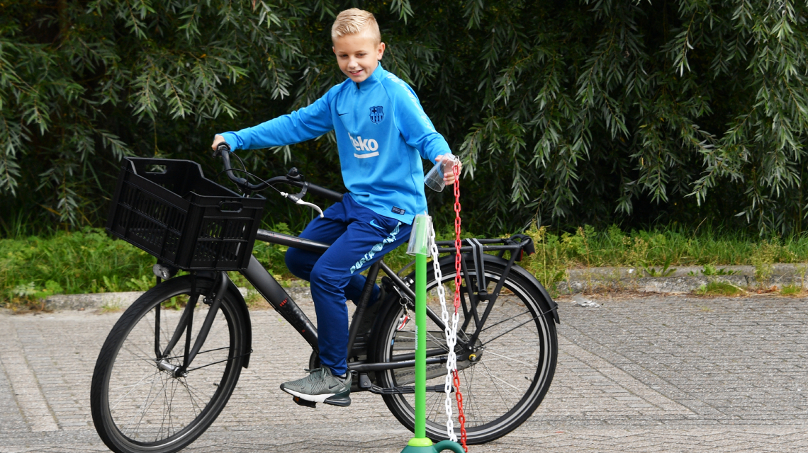 Kopafbeelding Verkeerskunsten gr. 5 en 6 - Fietskunsten les 4