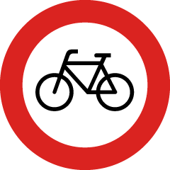 Verboden voor fietsers