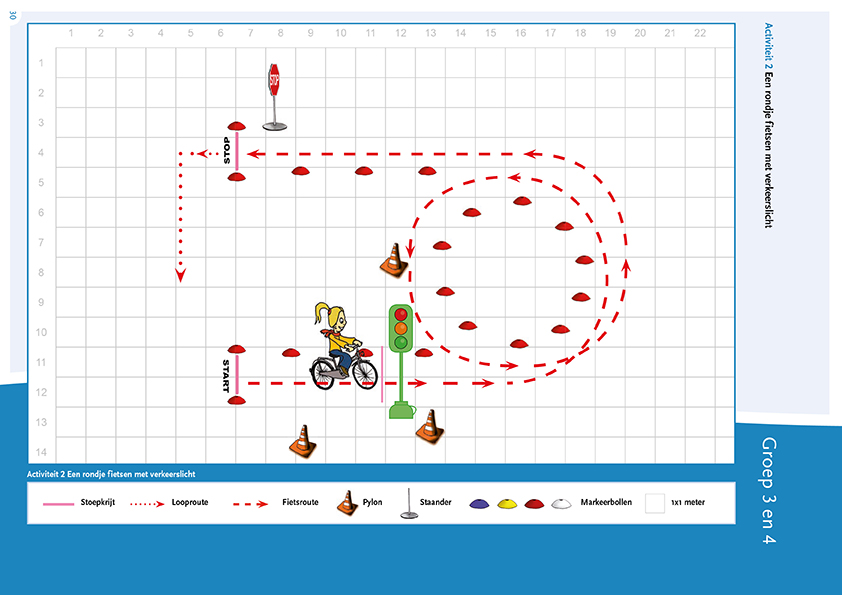 Plattegrond Activiteit 2 Een rondje fietsen met verkeerslicht