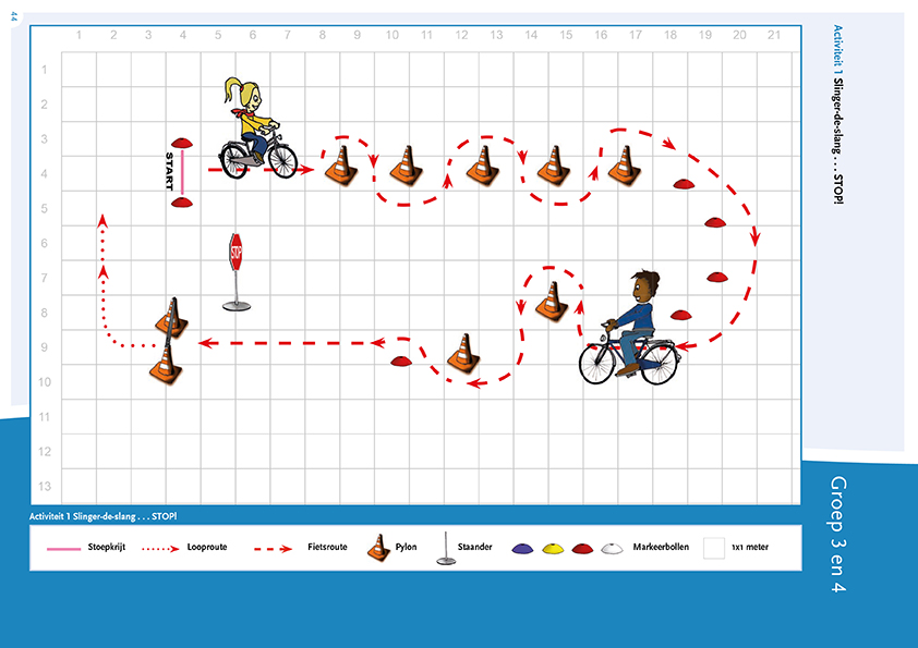 Plattegrond Activiteit 1 Slinger-de-slang . . . STOP!