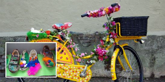 Voorbeeld van een versierde fiets