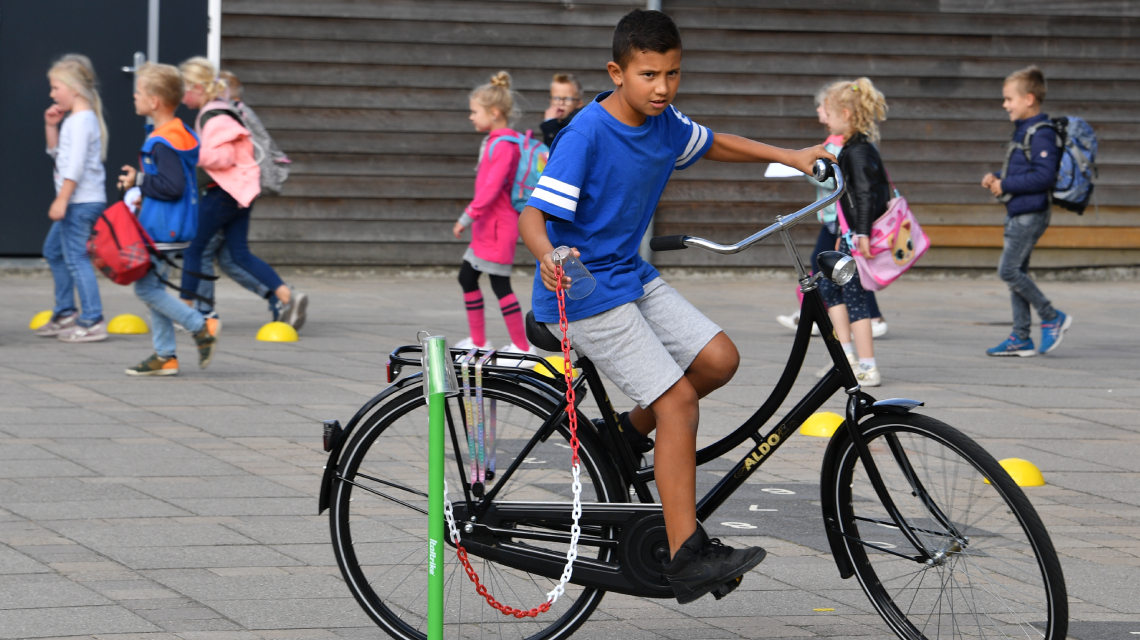 Uitgelichte afbeelding voor lespakket Verkeerskunsten groep 7 en 8 - fietskunsten les 2