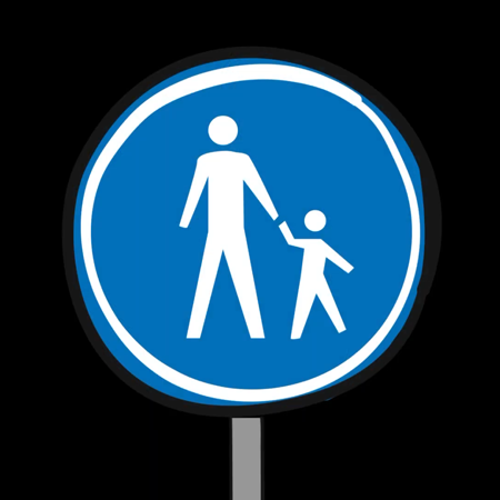 Verkeersbord G07 - Voetpad