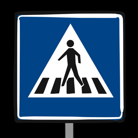 Verkeersbord L0 - Voetgangersoversteekplaats