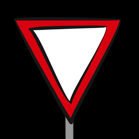 Verkeersbord B06 - Verleen voorrang aan bestuurders op de kruisende weg
