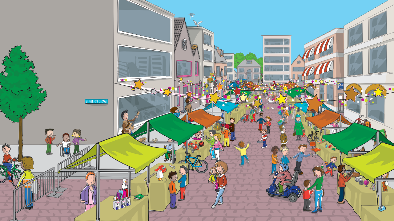 Afbeelding verkeersplaat Rommelmarkt