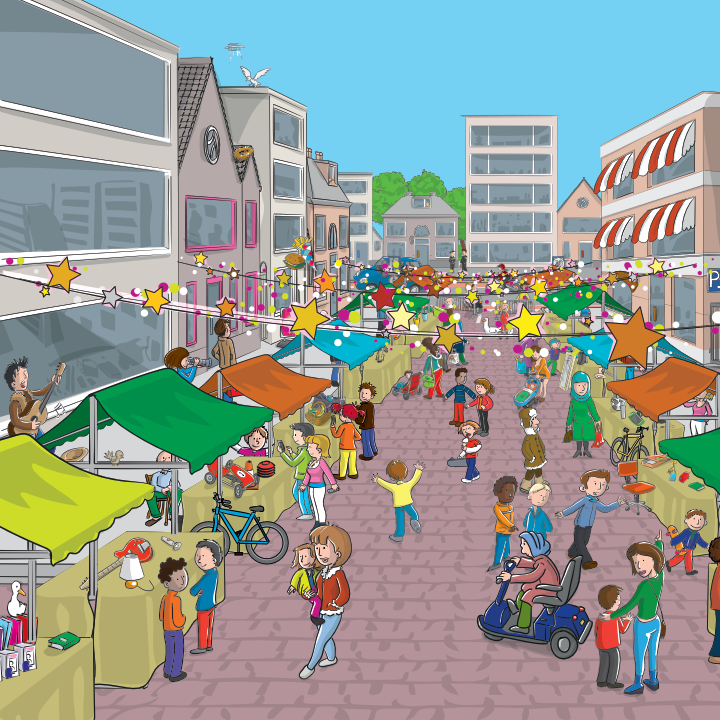 Afbeelding verkeersplaat Rommelmarkt